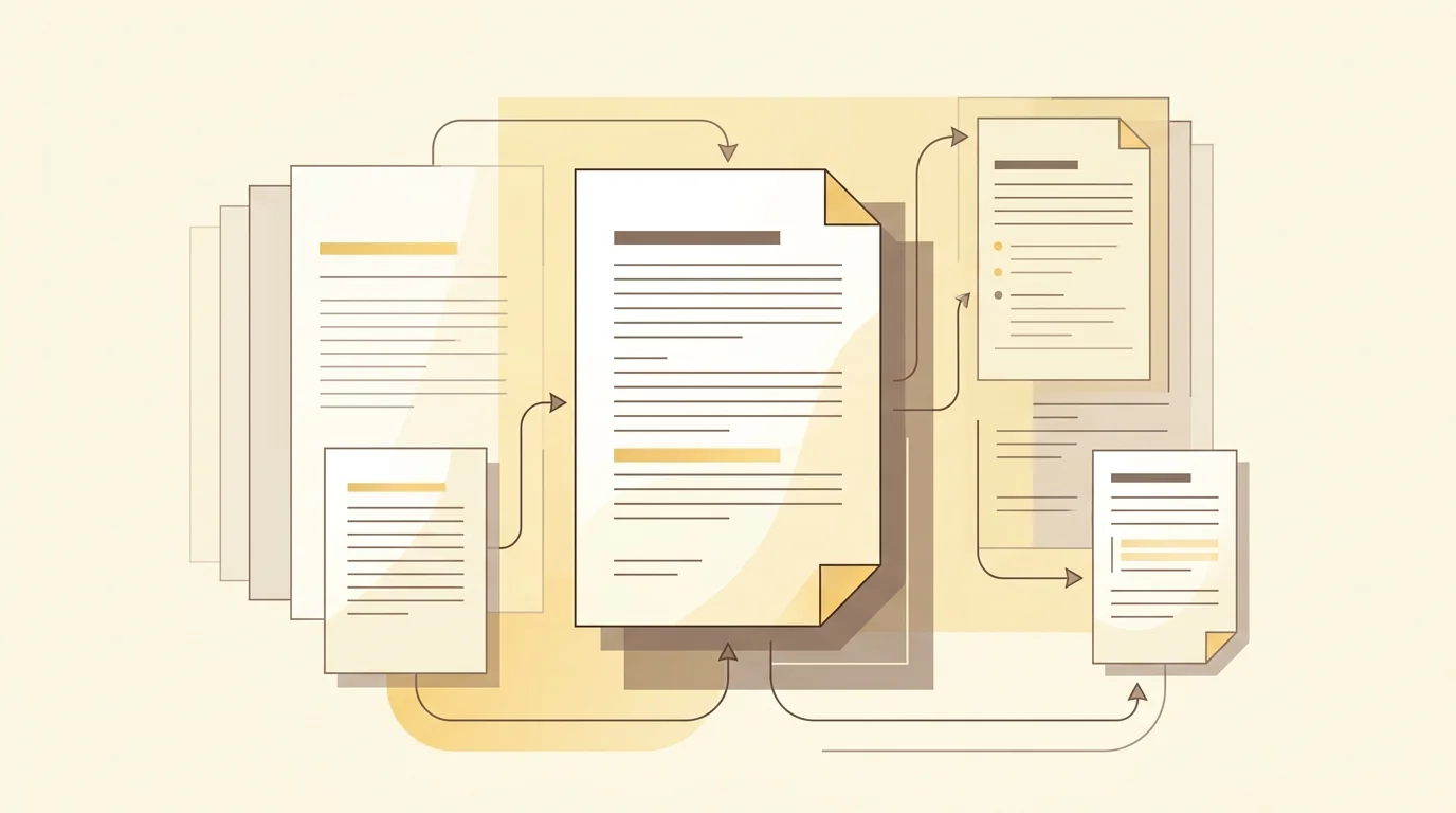 Visualisierung: Vertragsstruktur und Klauseln im Überblick, 1200x800 Pixel, WebP